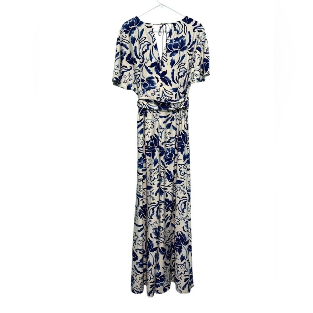 1.STATE Floral Blue and White Jumpsuit - Picture 6 of 9